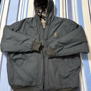 Browning XL Men's Dark Gray Performance Jacket with Hood